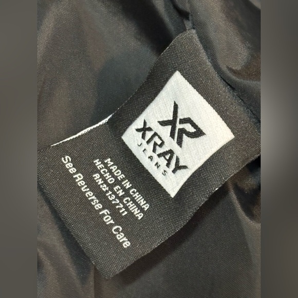 XRAY Jeans Faux Leather Viscose Bomber Japan Eagle Embroidered Jacket Size M - Picture 4 of 7